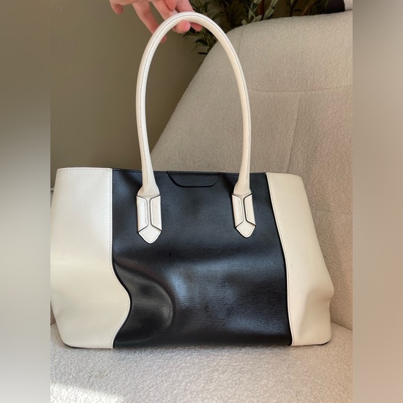 Lauren Ralph Lauren Black and white large leather Tote NWOT - Picture 7 of 10